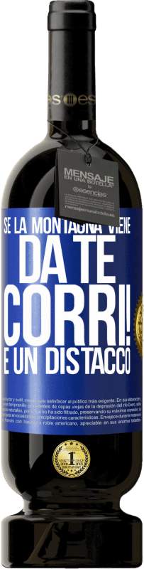 49,95 € Spedizione Gratuita | Vino rosso Edizione Premium MBS® Riserva Se la montagna viene da te ... Corri! È un distacco Etichetta Blu. Etichetta personalizzabile Riserva 12 Mesi Raccogliere 2016 Tempranillo
