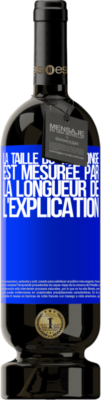 49,95 € Envoi gratuit | Vin rouge Édition Premium MBS® Réserve La taille du mensonge est mesurée par la longueur de l'explication Étiquette Bleue. Étiquette personnalisable Réserve 12 Mois Récolte 2015 Tempranillo