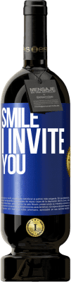 49,95 € Free Shipping | Red Wine Premium Edition MBS® Reserve Smile I invite you Blue Label. Customizable label Reserve 12 Months Harvest 2015 Tempranillo