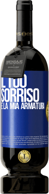 49,95 € Spedizione Gratuita | Vino rosso Edizione Premium MBS® Riserva Il tuo sorriso è la mia armatura Etichetta Blu. Etichetta personalizzabile Riserva 12 Mesi Raccogliere 2015 Tempranillo