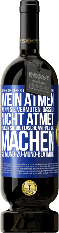 49,95 € Kostenloser Versand | Rotwein Premium Ausgabe MBS® Reserve Öffnen Sie diese Flasche und lassen Sie den Wein atmen. Wenn Sie vermuten, dass er nicht atmet, packen Sie die Flasche am Hals u Blaue Markierung. Anpassbares Etikett Reserve 12 Monate Ernte 2016 Tempranillo
