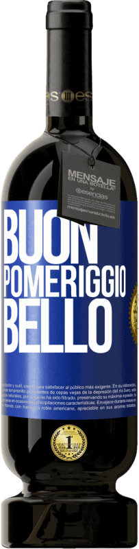 49,95 € Spedizione Gratuita | Vino rosso Edizione Premium MBS® Riserva Buon pomeriggio, bello Etichetta Blu. Etichetta personalizzabile Riserva 12 Mesi Raccogliere 2015 Tempranillo