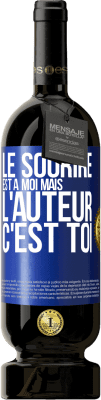 49,95 € Envoi gratuit | Vin rouge Édition Premium MBS® Réserve Le sourire est à moi, mais l'auteur c'est toi Étiquette Bleue. Étiquette personnalisable Réserve 12 Mois Récolte 2015 Tempranillo