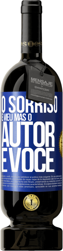 49,95 € Envio grátis | Vinho tinto Edição Premium MBS® Reserva O sorriso é meu, mas o autor é você Etiqueta Azul. Etiqueta personalizável Reserva 12 Meses Colheita 2015 Tempranillo