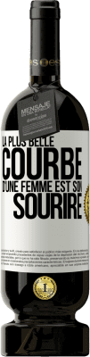 49,95 € Envoi gratuit | Vin rouge Édition Premium MBS® Réserve La plus belle courbe d'une femme est son sourire Étiquette Blanche. Étiquette personnalisable Réserve 12 Mois Récolte 2014 Tempranillo