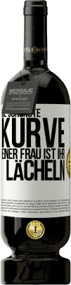 49,95 € Kostenloser Versand | Rotwein Premium Ausgabe MBS® Reserve Die schönste Kurve einer Frau ist ihr Lächeln Weißes Etikett. Anpassbares Etikett Reserve 12 Monate Ernte 2015 Tempranillo