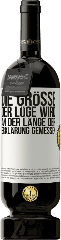 49,95 € Kostenloser Versand | Rotwein Premium Ausgabe MBS® Reserve Die Größe der Lüge wird an der Länge der Erklärung gemessen Weißes Etikett. Anpassbares Etikett Reserve 12 Monate Ernte 2015 Tempranillo