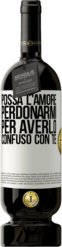 49,95 € Spedizione Gratuita | Vino rosso Edizione Premium MBS® Riserva Possa l'amore perdonarmi per averlo confuso con te Etichetta Bianca. Etichetta personalizzabile Riserva 12 Mesi Raccogliere 2015 Tempranillo