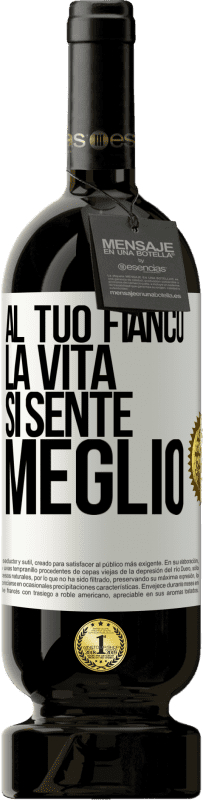 49,95 € Spedizione Gratuita | Vino rosso Edizione Premium MBS® Riserva Al tuo fianco la vita si sente meglio Etichetta Bianca. Etichetta personalizzabile Riserva 12 Mesi Raccogliere 2015 Tempranillo