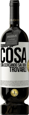 49,95 € Spedizione Gratuita | Vino rosso Edizione Premium MBS® Riserva Quando sai cosa stai cercando, sai dove trovarlo Etichetta Bianca. Etichetta personalizzabile Riserva 12 Mesi Raccogliere 2014 Tempranillo