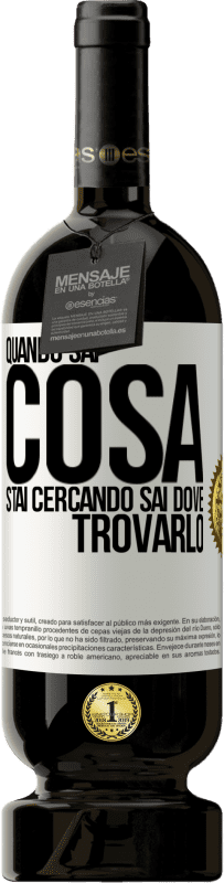 49,95 € Spedizione Gratuita | Vino rosso Edizione Premium MBS® Riserva Quando sai cosa stai cercando, sai dove trovarlo Etichetta Bianca. Etichetta personalizzabile Riserva 12 Mesi Raccogliere 2014 Tempranillo