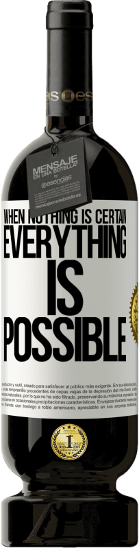 49,95 € Free Shipping | Red Wine Premium Edition MBS® Reserve When nothing is certain, everything is possible White Label. Customizable label Reserve 12 Months Harvest 2016 Tempranillo