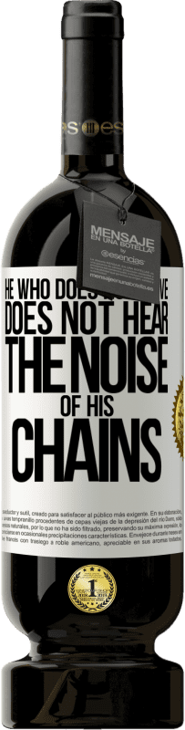 49,95 € 免费送货 | 红酒 高级版 MBS® 预订 不动的人听不到锁链的声音 白标. 可自定义的标签 预订 12 个月 收成 2016 Tempranillo