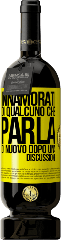 49,95 € Spedizione Gratuita | Vino rosso Edizione Premium MBS® Riserva Innamorati di qualcuno che parla di nuovo dopo una discussione Etichetta Gialla. Etichetta personalizzabile Riserva 12 Mesi Raccogliere 2015 Tempranillo