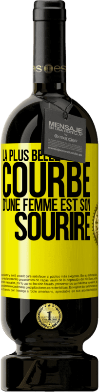 49,95 € Envoi gratuit | Vin rouge Édition Premium MBS® Réserve La plus belle courbe d'une femme est son sourire Étiquette Jaune. Étiquette personnalisable Réserve 12 Mois Récolte 2015 Tempranillo