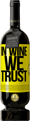 49,95 € 免费送货 | 红酒 高级版 MBS® 预订 in wine we trust 黄色标签. 可自定义的标签 预订 12 个月 收成 2014 Tempranillo