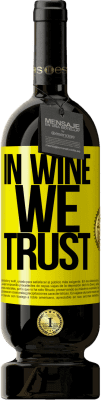49,95 € Envío gratis | Vino Tinto Edición Premium MBS® Reserva in wine we trust Etiqueta Amarilla. Etiqueta personalizable Reserva 12 Meses Cosecha 2016 Tempranillo