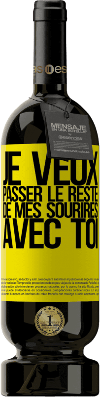 49,95 € Envoi gratuit | Vin rouge Édition Premium MBS® Réserve Je veux passer le reste de mes sourires avec toi Étiquette Jaune. Étiquette personnalisable Réserve 12 Mois Récolte 2015 Tempranillo