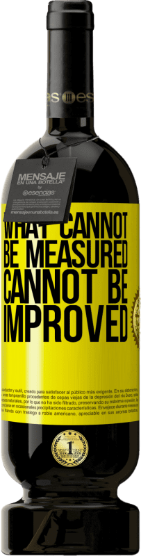 49,95 € 送料無料 | 赤ワイン プレミアム版 MBS® 予約する 測定できないものは改善できない 黄色のラベル. カスタマイズ可能なラベル 予約する 12 月 収穫 2016 Tempranillo