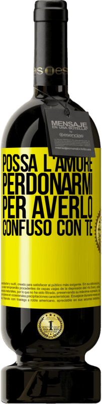 49,95 € Spedizione Gratuita | Vino rosso Edizione Premium MBS® Riserva Possa l'amore perdonarmi per averlo confuso con te Etichetta Gialla. Etichetta personalizzabile Riserva 12 Mesi Raccogliere 2015 Tempranillo