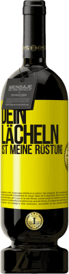 49,95 € Kostenloser Versand | Rotwein Premium Ausgabe MBS® Reserve Dein Lächeln ist meine Rüstung Gelbes Etikett. Anpassbares Etikett Reserve 12 Monate Ernte 2015 Tempranillo