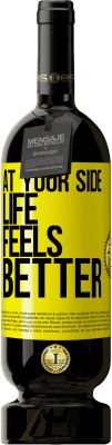39,95 € Free Shipping | Red Wine Premium Edition MBS® Reserva At your side life feels better Yellow Label. Customizable label Reserva 12 Months Harvest 2015 Tempranillo