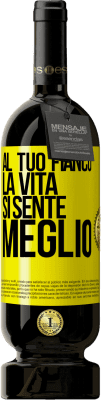 49,95 € Spedizione Gratuita | Vino rosso Edizione Premium MBS® Riserva Al tuo fianco la vita si sente meglio Etichetta Gialla. Etichetta personalizzabile Riserva 12 Mesi Raccogliere 2015 Tempranillo