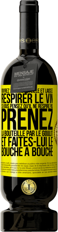 49,95 € Envoi gratuit | Vin rouge Édition Premium MBS® Réserve Ouvrez cette bouteille et laissez respirer le vin. Si vous pensez qu'il ne respire pas prenez la bouteille par le goulot et fait Étiquette Jaune. Étiquette personnalisable Réserve 12 Mois Récolte 2016 Tempranillo