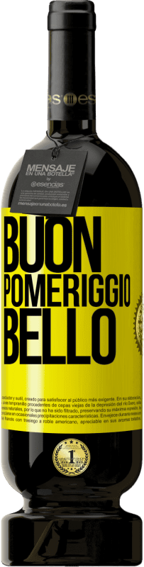49,95 € Spedizione Gratuita | Vino rosso Edizione Premium MBS® Riserva Buon pomeriggio, bello Etichetta Gialla. Etichetta personalizzabile Riserva 12 Mesi Raccogliere 2016 Tempranillo
