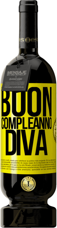 49,95 € Spedizione Gratuita | Vino rosso Edizione Premium MBS® Riserva Buon compleanno Diva Etichetta Gialla. Etichetta personalizzabile Riserva 12 Mesi Raccogliere 2015 Tempranillo