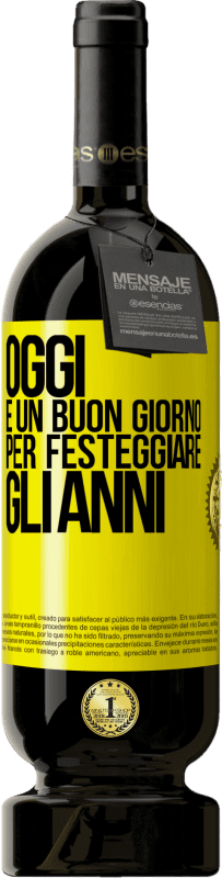 49,95 € Spedizione Gratuita | Vino rosso Edizione Premium MBS® Riserva Oggi è un buon giorno per festeggiare gli anni Etichetta Gialla. Etichetta personalizzabile Riserva 12 Mesi Raccogliere 2016 Tempranillo