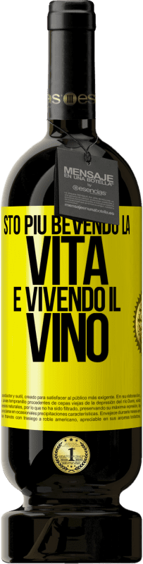 49,95 € Spedizione Gratuita | Vino rosso Edizione Premium MBS® Riserva Sto più bevendo la vita e vivendo il vino Etichetta Gialla. Etichetta personalizzabile Riserva 12 Mesi Raccogliere 2015 Tempranillo