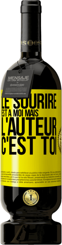 49,95 € Envoi gratuit | Vin rouge Édition Premium MBS® Réserve Le sourire est à moi, mais l'auteur c'est toi Étiquette Jaune. Étiquette personnalisable Réserve 12 Mois Récolte 2015 Tempranillo