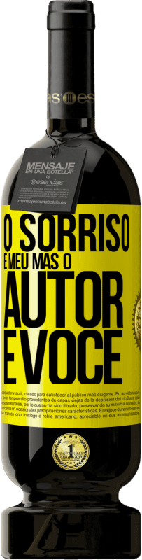 49,95 € Envio grátis | Vinho tinto Edição Premium MBS® Reserva O sorriso é meu, mas o autor é você Etiqueta Amarela. Etiqueta personalizável Reserva 12 Meses Colheita 2016 Tempranillo