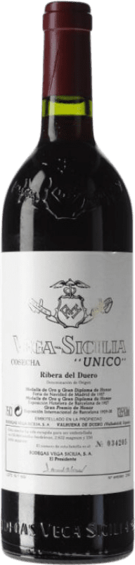 1 302,95 € Spedizione Gratuita | Vino Rosso Vega Sicilia Único Gran Riserva 1989 D.O. Ribera del Duero Castilla y León Spagna Tempranillo, Cabernet Sauvignon 75 cl