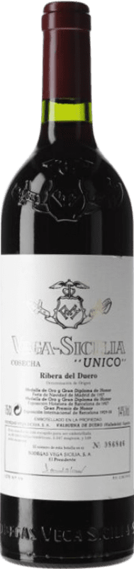 1 252,95 € Envio grátis | Vinho Tinto Vega Sicilia Único Grande Reserva 1995 D.O. Ribera del Duero Castela e Leão Espanha Tempranillo, Cabernet Sauvignon 75 cl