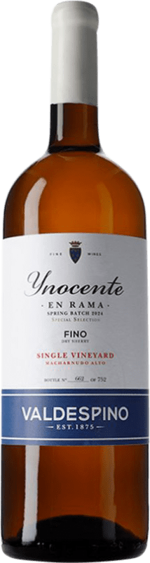 49,95 € Spedizione Gratuita | Vino Bianco Valdespino Inocente en Rama Saca Primavera Speciale D.O. Jerez-Xérès-Sherry Andalusia Spagna Palomino Fino Bottiglia Magnum 1,5 L