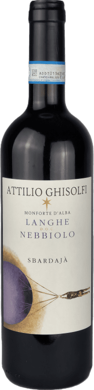 27,95 € Envío gratis | Vino Tinto Attilio Ghisolfi Sbardaja D.O.C. Langhe Piemonte Italia Nebbiolo 75 cl