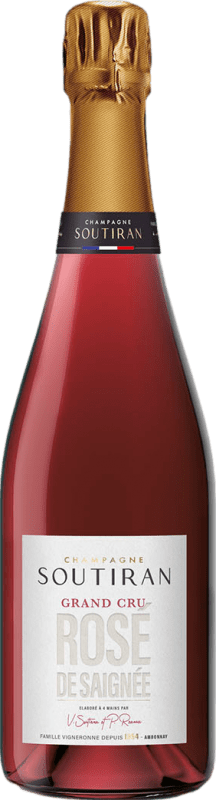 95,95 € Spedizione Gratuita | Spumante Rosato Soutiran Brut Grand Cru, Rosé de Saignée — Rosato da Salasso A.O.C. Champagne champagne Francia Pinot Nero 75 cl