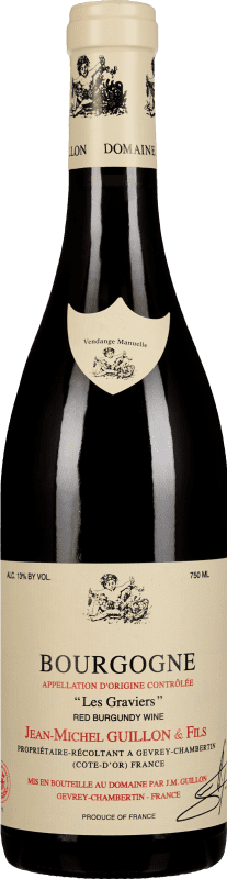 61,95 € 送料無料 | 赤ワイン Jean-Michel Guillon & Fils Les Graviers A.O.C. Bourgogne ブルゴーニュ フランス Pinot Noir — ピノ・ノワール Organic — 有機 75 cl