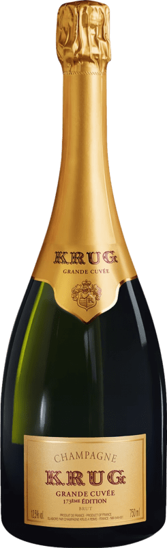 431,95 € Free Shipping | White Sparkling Wine Krug 173ème Brut Grande Cuvée, Limited Edition A.O.C. Champagne Champagne France Pinot Noir, Chardonnay, Pinot Meunier 75 cl
