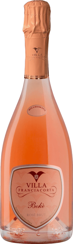 61,95 € Бесплатная доставка | Розовое игристое вино Villa Franciacorta Boke Brut — брют Rosé — Розе D.O.C.G. Franciacorta Ломбардии Италия Pinot Noir — Пино Нуар, Chardonnay — Шардоне 75 cl