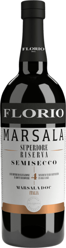47,95 € Free Shipping | Fortified Wine Florio Oltre Semiseco — Semi Dry Superior Reserve — Aged D.O.C. Marsala Sicily Italy 4 Years 75 cl