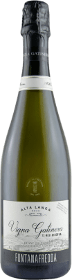 145,95 € Бесплатная доставка | Белое игристое вино Fontanafredda Vigna Gatinera Zéro Dosage — Brut Nature — Зеро Дозаж Резерва D.O.C. Alta Langa Пьемонте Италия 75 cl