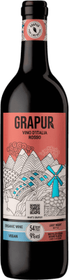 9,95 € Envio grátis | Vinho Tinto Grapur D.O.C. Itália Itália Bio — Ecológico 75 cl