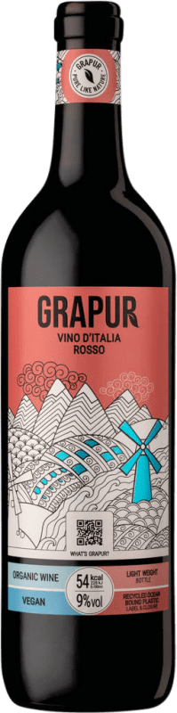 9,95 € Envio grátis | Vinho Tinto Grapur D.O.C. Itália Itália Bio — Ecológico 75 cl