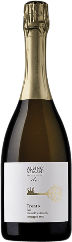 22,95 € 免费送货 | 白起泡酒 Albino Armani Clé Metodo Zéro Dosage — Brut Nature — 零加糖 经典 D.O.C. Trento 特伦蒂诺 意大利 Pinot Noir — 黑皮诺, Chardonnay — 莎当妮 75 cl