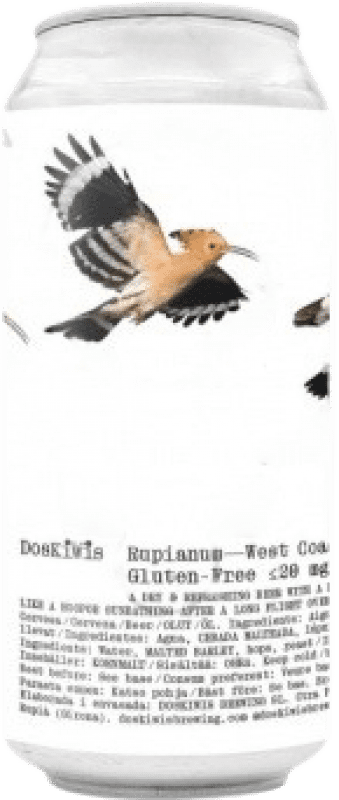 6,95 € Envío gratis | Cerveza Doskiwis España Lata Medium 4 cl Sin Gluten
