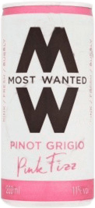 3,95 € Kostenloser Versand | Roséwein Most Wanted Pink — Rosé Jung Großbritannien Dose 20 cl