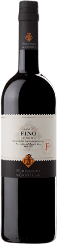 49,95 € 免费送货 | 加强葡萄酒 Fernando de Castilla Fino — 菲诺 D.O. Jerez-Xérès-Sherry 安达卢西亚 西班牙 5 岁 大瓶 — Magnum 1,5 L